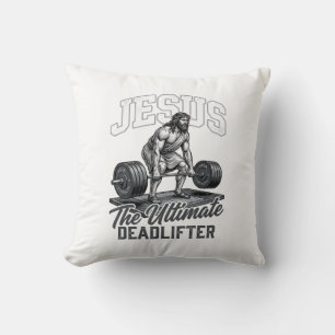 Jesus Ultimate Deadlifter Vintage Vector Shirt Des Cushion