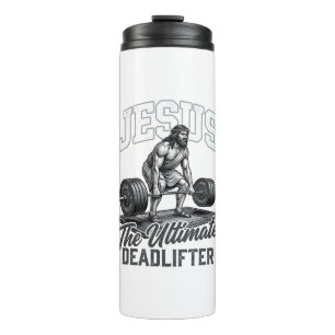 Jesus Ultimate Deadlifter Vintage Vector Shirt Des Thermal Tumbler
