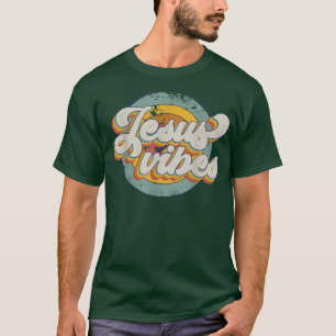 Jesus Vibes Retro Vintage Christian Easter Day Rel T-Shirt