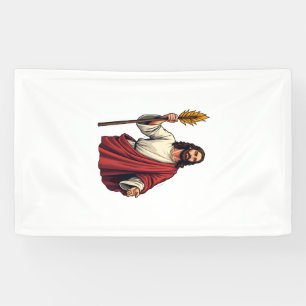 Jesus Victory Palm Vintage Engraving Tee 2 Banner