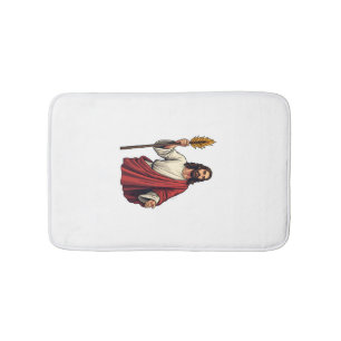 Jesus Victory Palm Vintage Engraving Tee 2 Bath Mat