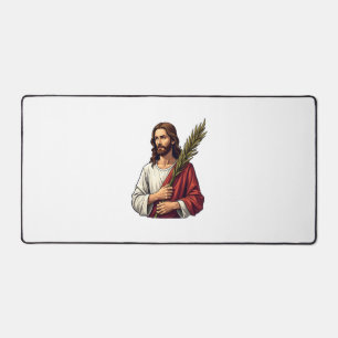 Jesus Victory Palm Vintage Engraving Tee 2 Desk Mat