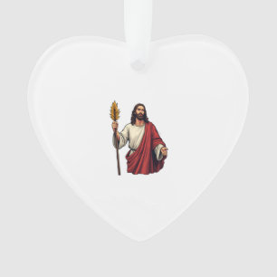 Jesus Victory Palm Vintage Engraving Tee 2 Ornament
