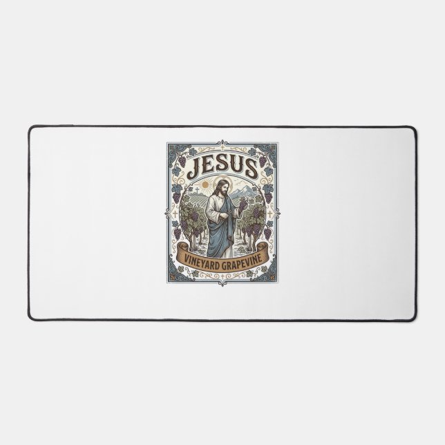 Jesus Vineyard Grapevine Jesus Vineyard Grapevine  Desk Mat (Front)