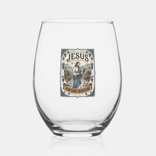 Jesus Vineyard Grapevine Jesus Vineyard Grapevine Stemless Wine Glass