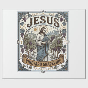 Jesus Vineyard Grapevine Jesus Vineyard Grapevine Wrapping Paper