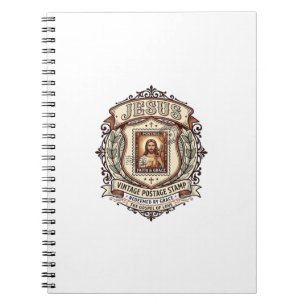 Jesus Vintage Postage Stamp Jesus Vintage Postage Notebook