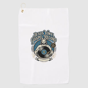 Jesus Vinyl Gospel Record Jesus Vinyl Record Chris Golf Towel