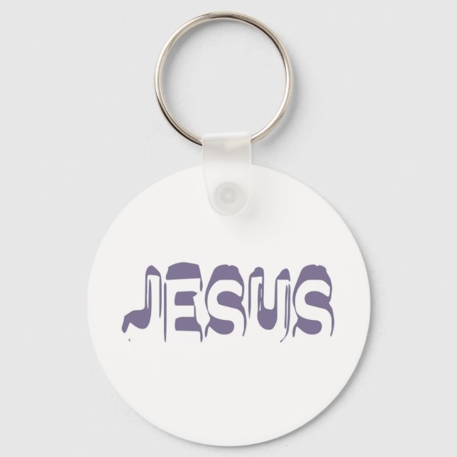 Jesus Violet Key Ring (Front)