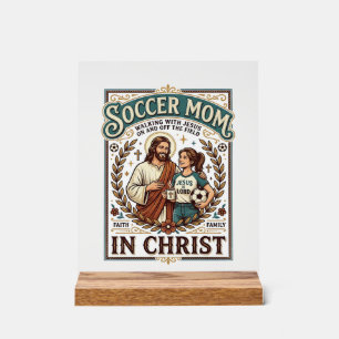 Jesus Volleyball Softball Soccer Vintage Shirt Chr Acrylic Sign