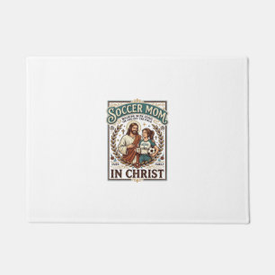 Jesus Volleyball Softball Soccer Vintage Shirt Chr Doormat