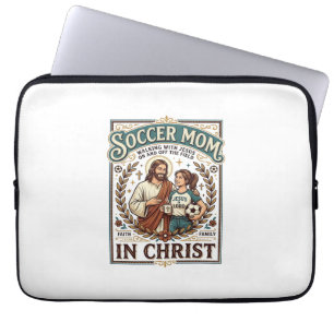 Jesus Volleyball Softball Soccer Vintage Shirt Chr Laptop Sleeve