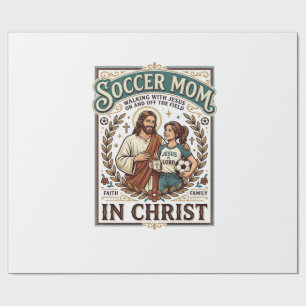 Jesus Volleyball Softball Soccer Vintage Shirt Chr Wrapping Paper