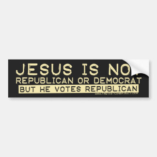 Jesus Votes Republican Bumper Sticker