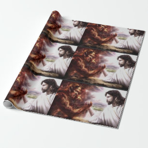 JESUS VS the DEVIL Wrapping Paper