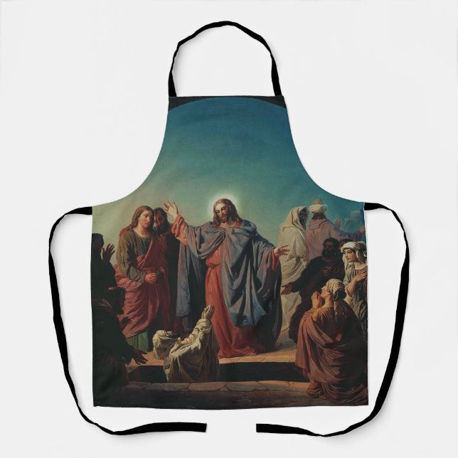 Jesus Wakes Lazarus Biblical Art Devotional Apron (Front)