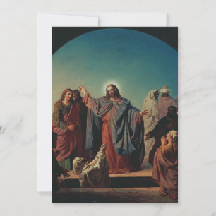 Jesus Wakes Lazarus by Robert Wilhelm Ekman  Thank You Card
