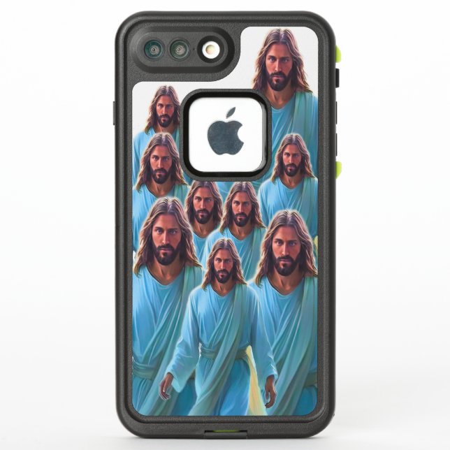 Jesus Walking in the Ocean iphone Hardcase (Back)