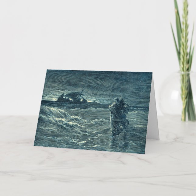 Jesus Walking on the Sea | Bible Card (Front)