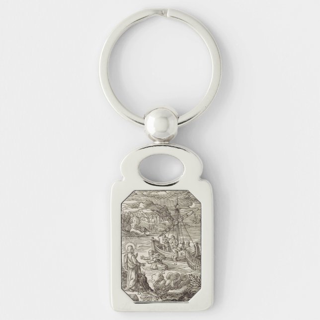 Jesus walking on water key ring (Front)