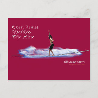 jesus walking the line postcard