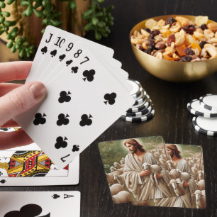 Jesus Walking With His Lambs Playing Cards