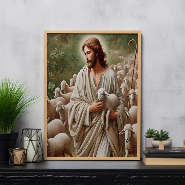 Jesus Walking With His Lambs Poster (Creator Uploaded)