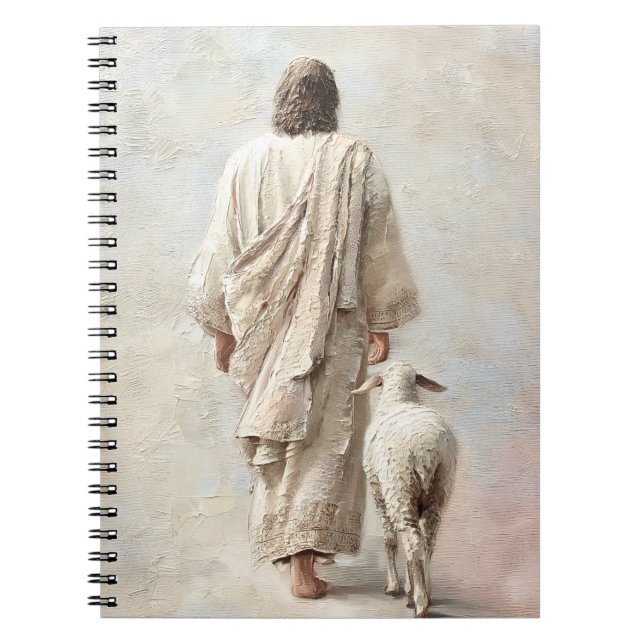 Jesus Walking with the Lamb Notebook (Front)