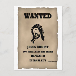 Jesus Wanted Poster Postcard