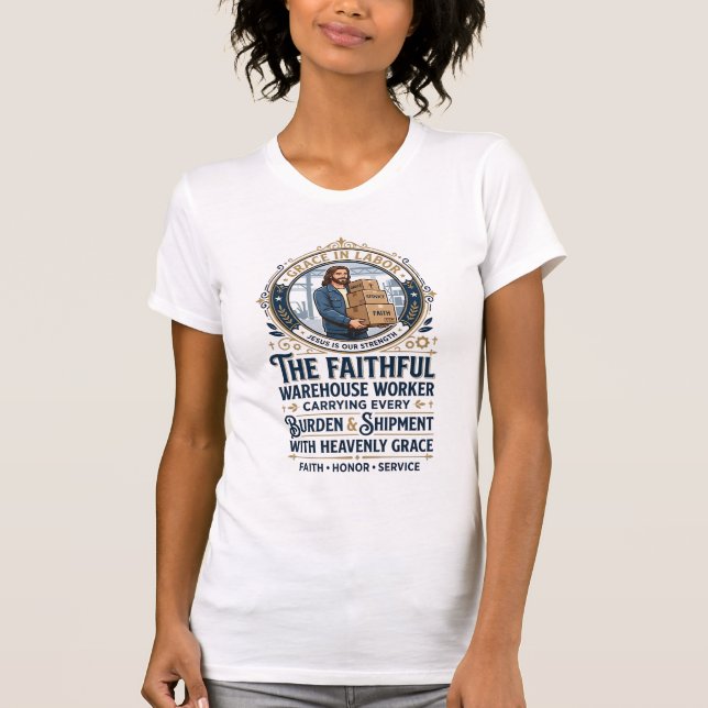 Jesus Warehouse Logistics Graphic Tee Christian Ar (Front)