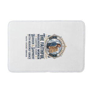 Jesus Warehouse Logistics Graphic Tee Christian Ar Bath Mat