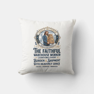 Jesus Warehouse Logistics Graphic Tee Christian Ar Cushion