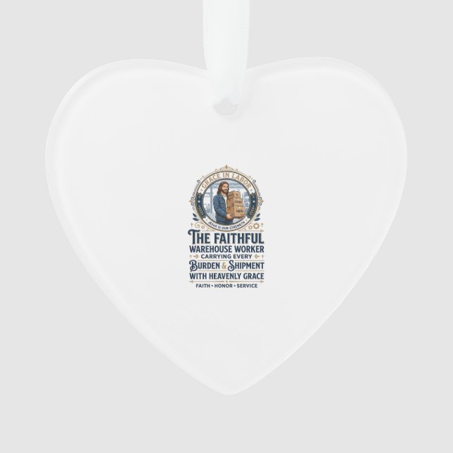 Jesus Warehouse Logistics Graphic Tee Christian Ar Ornament (Front)