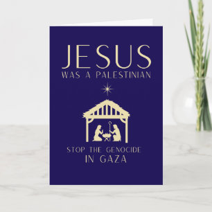 Jesus Was A Palestinian Christmas Custom Message Card