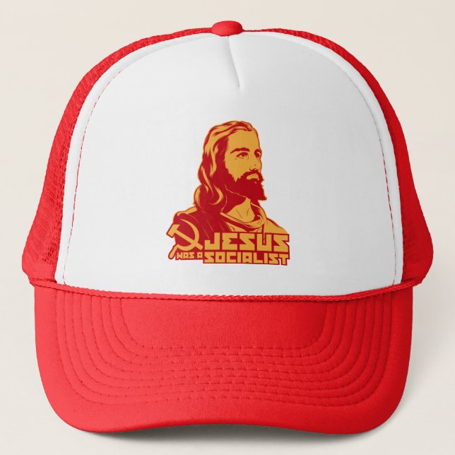 Jesus was a Socialist Trucker Hat (Front)