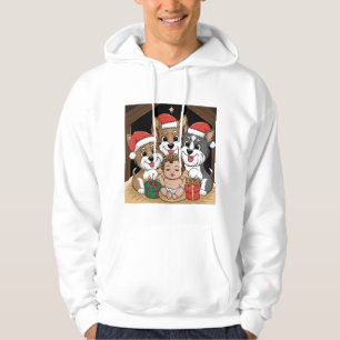 Jesus was born yorkies adoring hoodie