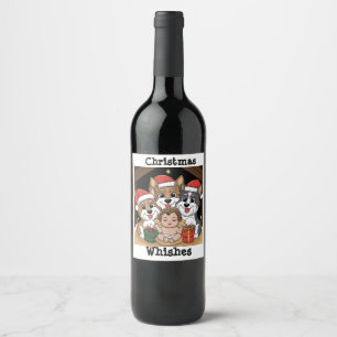 Jesus was born yorkies adoring wine label