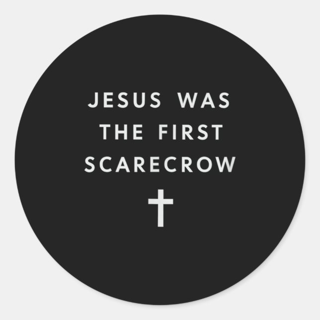 Jesus Was The First Ecrow – Minimalist Christian S Classic Round Sticker (Front)
