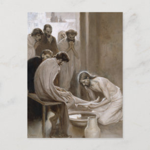 Jesus Washing Disciples' Feet   Albert Edelfelt Postcard