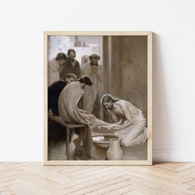 Jesus Washing Disciples' Feet | Albert Edelfelt Poster (Creator Uploaded)
