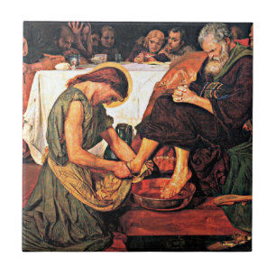 Jesus Washing Peter's Feet Ceramic Tile