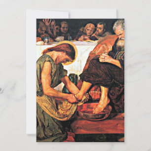Jesus Washing Peter's Feet, fine art painting Card