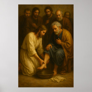 Jesus Washing the Disciples’ Feet™ LDS Art Poster