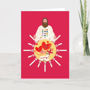 Jesus Watches Over Those Who Love Him Card