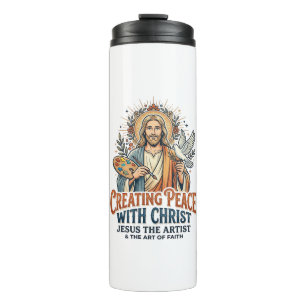 Jesus Watercolor Hobby T-Shirt Inspirational Faith Thermal Tumbler