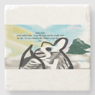 Jesus way stone coaster