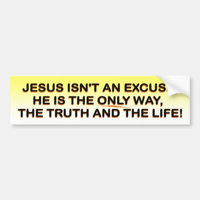 Jesus - way, truth, life bumpersticker bumper sticker (Front)