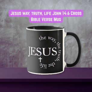 Jesus way, truth, life John 14:6 Cross Mug
