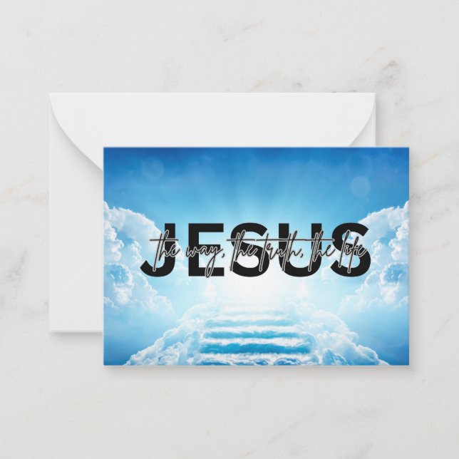 Jesus way, truth, life John 14:6 Heaven Stairs Card (Front)