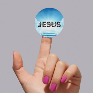 Jesus way, truth, life John 14:6 Heaven Stairs Classic Round Sticker